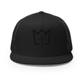 Christ is King Trucker Hat in Black - Front View